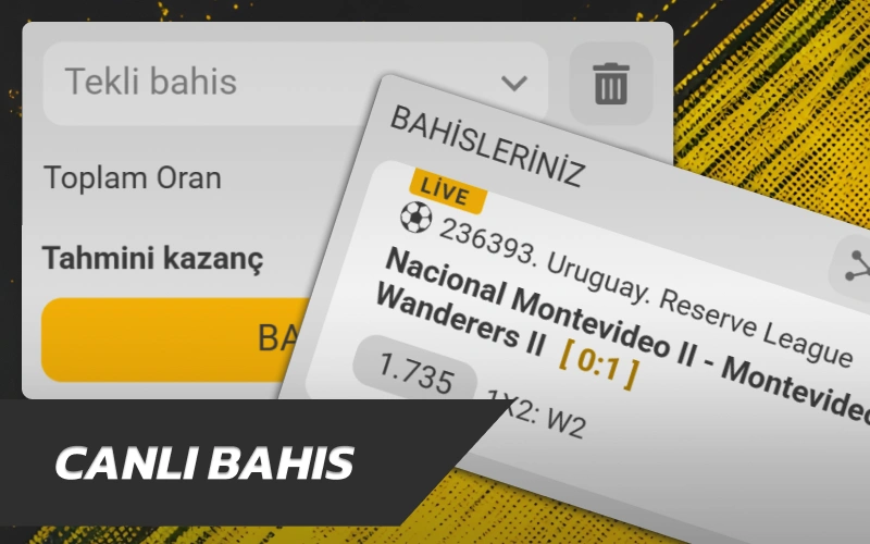 Anlık kuponlar oynamak için Melbet ana sayfa Canlı Bahis ekranını kullanın.