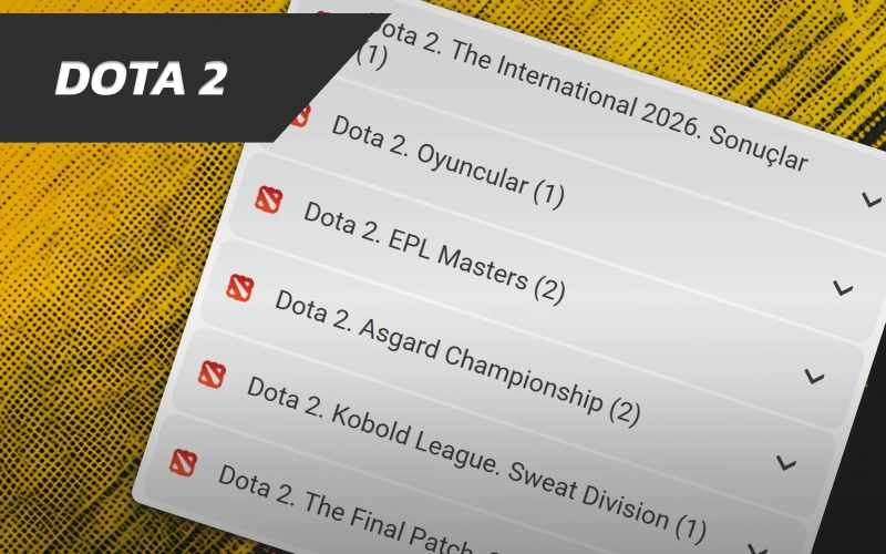 Şampiyona karşılaşmalarına kupon yapmak için Melbet ana sayfa Dota 2 bölümünü açın.