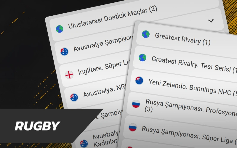 Turnuva galibini tahmin etmek için Melbet ana sayfa Rugby bültenini kullanın.