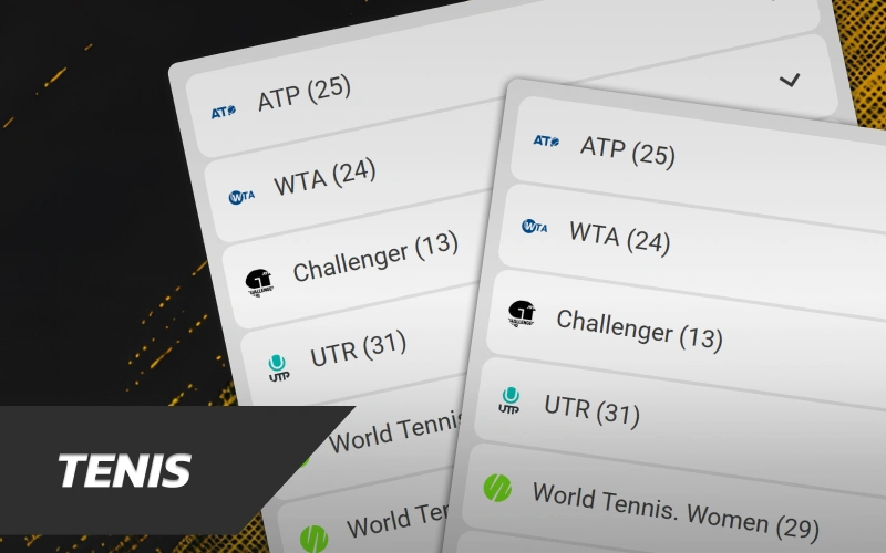 Grand Slam maçlarına kupon yapmak için Melbet ana sayfa Tenis bültenini seçin.