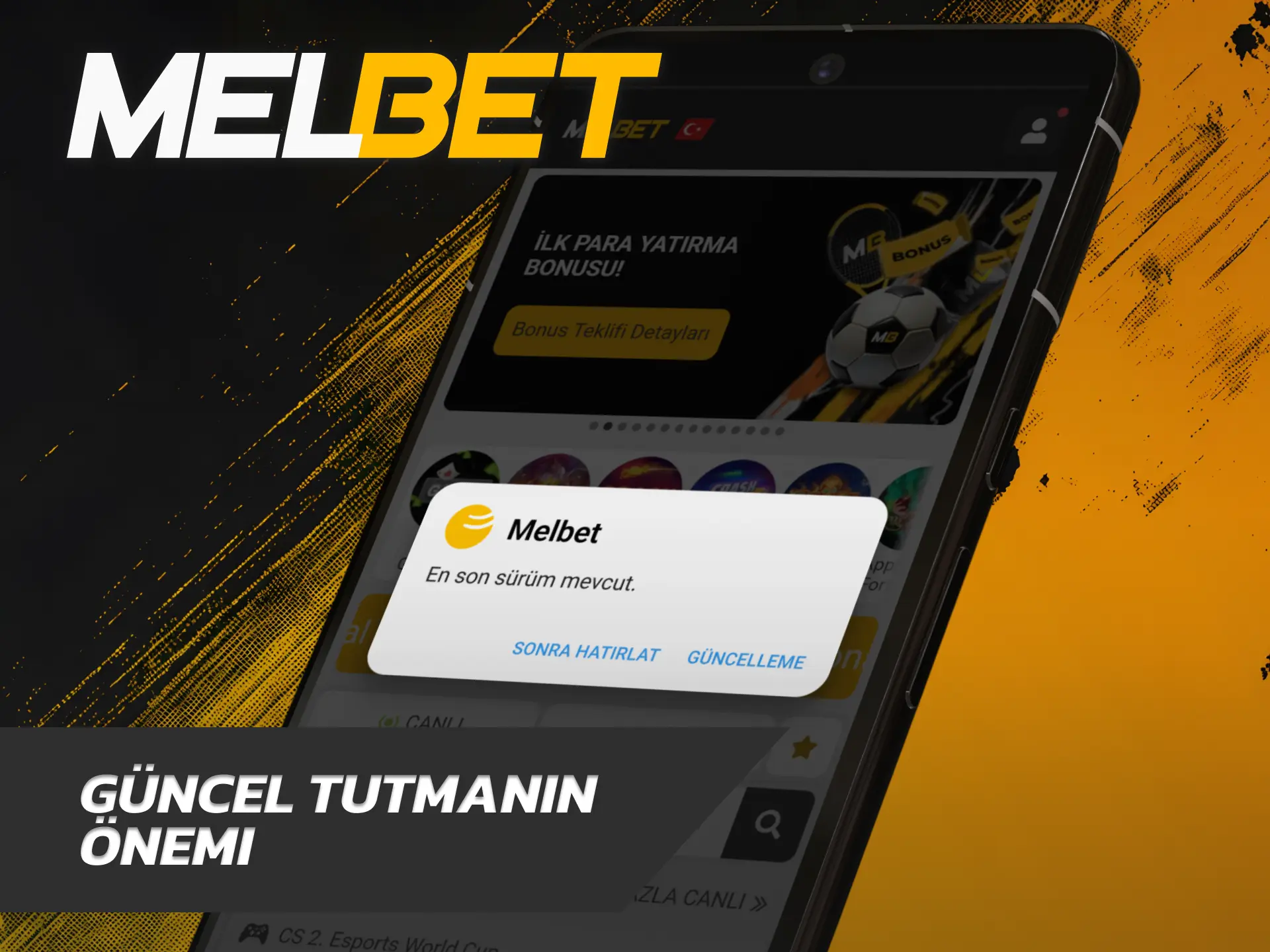 Kesintisiz hizmet almak için Melbet Android sürümünü sürekli güncel tutun.