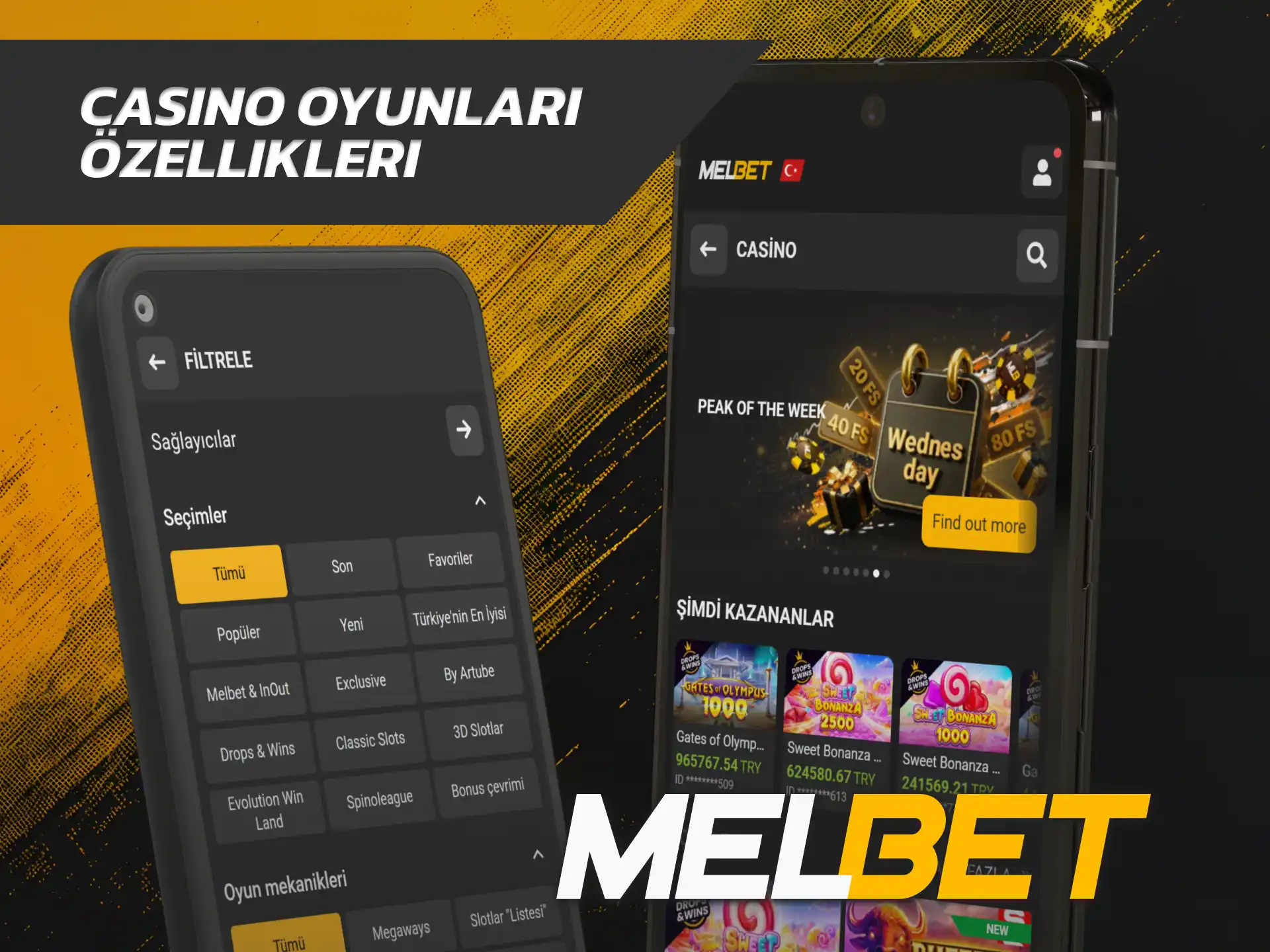 Mobil slot makaralarını döndürmek için Melbet Android casino lobisini kullanın.