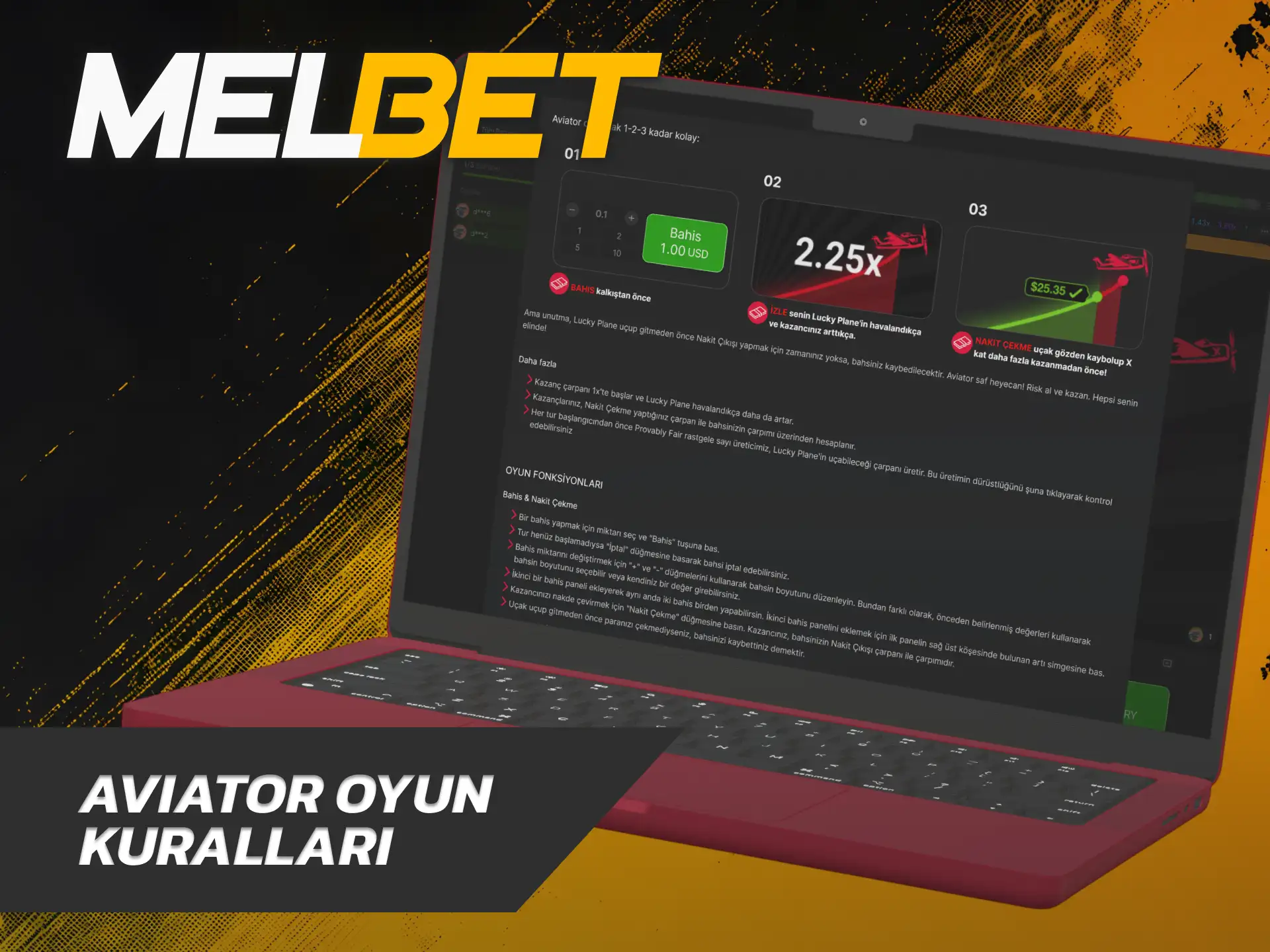 Bahis bozdurma mekanizmasını detaylıca öğrenmek için Melbet Aviator kurallarını okuyun.