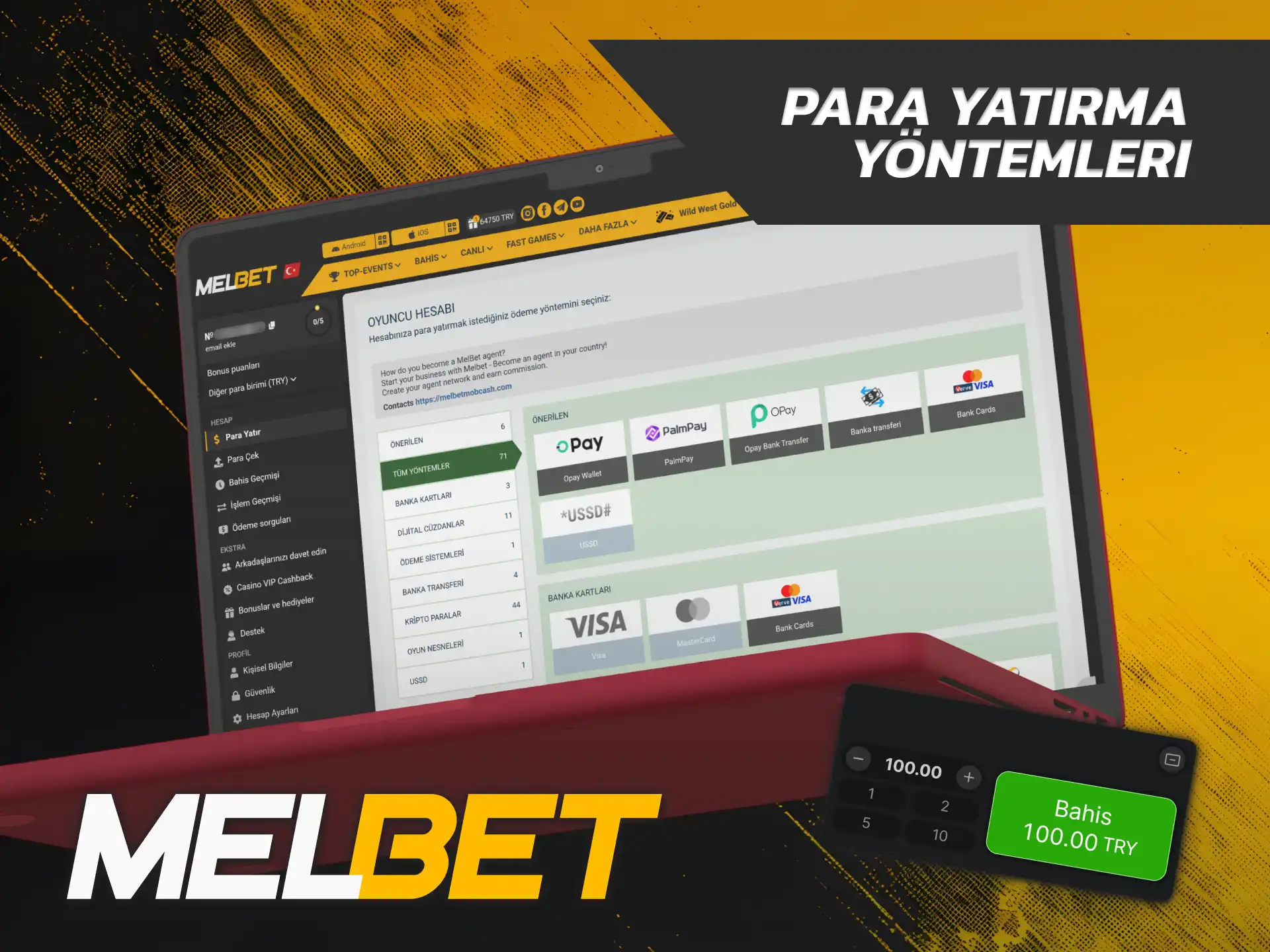 Bakiyenizi güvenle yükleyip oyuna başlamak üzere Melbet Aviator kasasını kullanın.