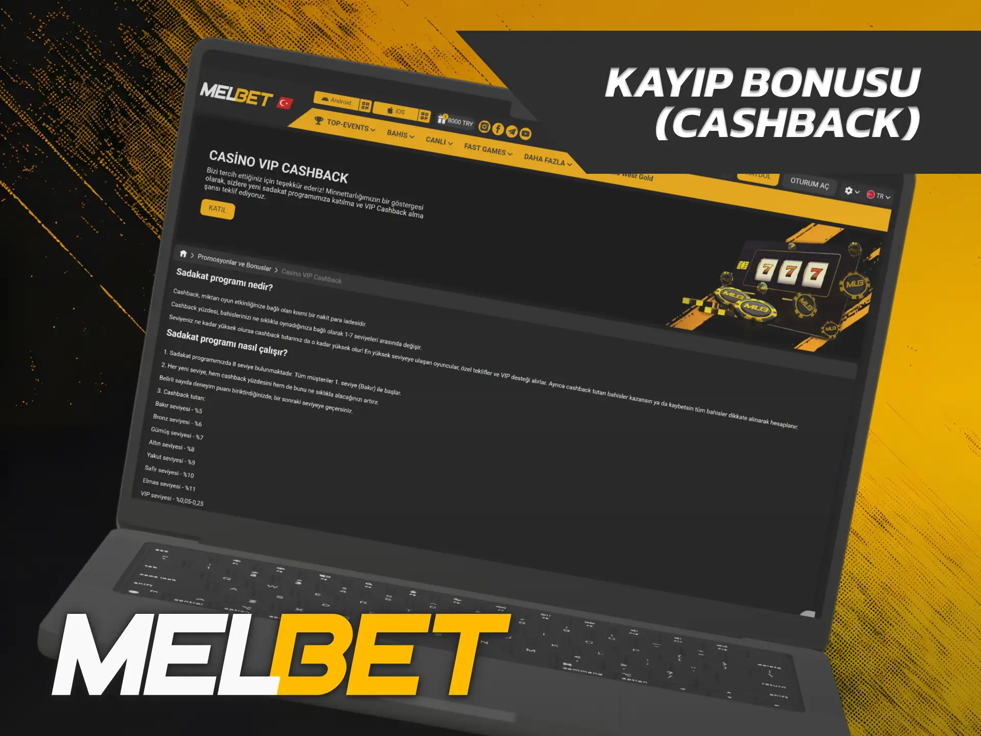 Kayıplarınızın bir kısmını geri almak için Melbet Casino Bonuslar avantajlarını değerlendirin.