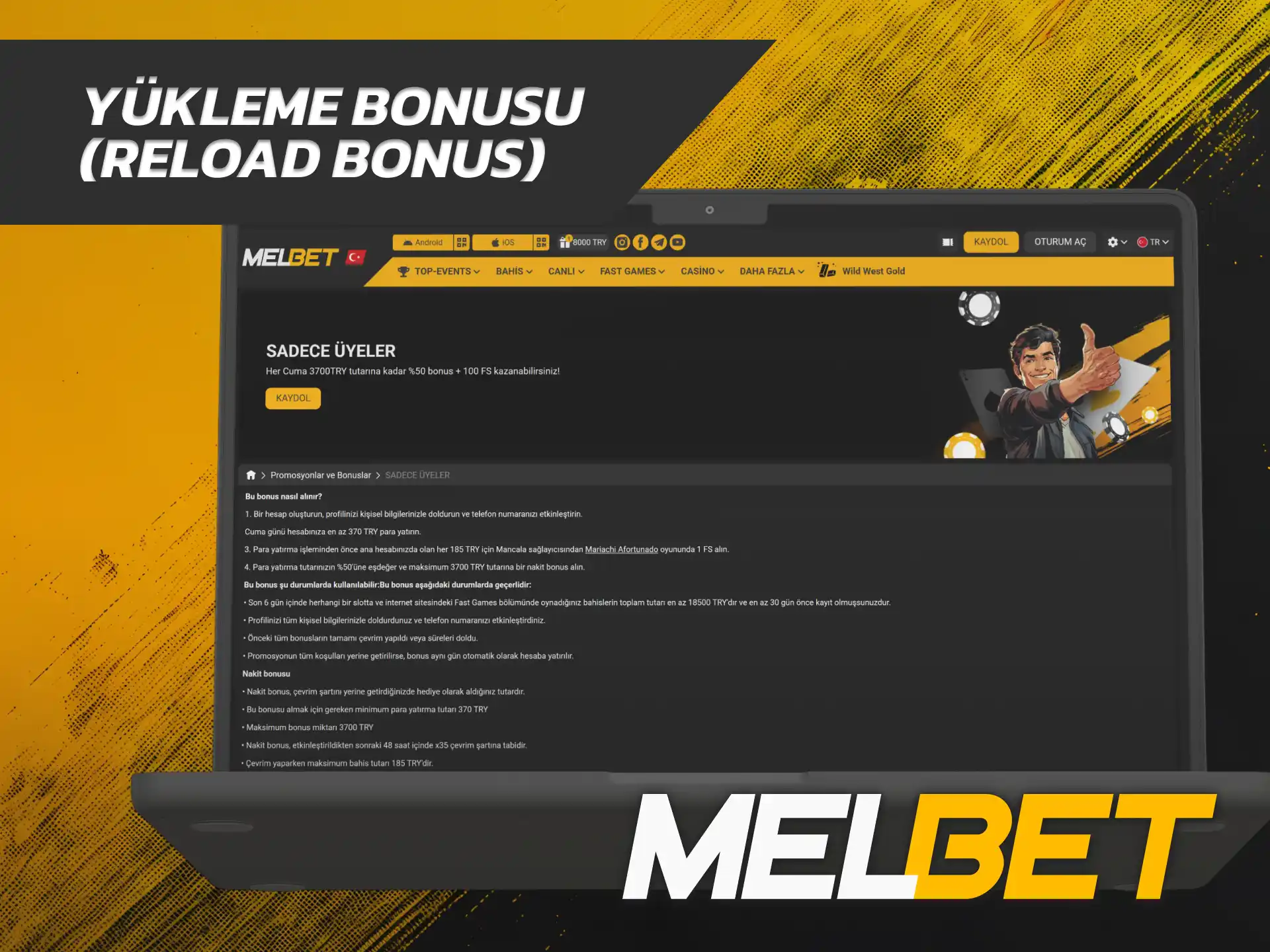 Hesabınıza bakiye eklerken ek ödül almak için Melbet Casino Bonuslar fırsatlarını kullanın.