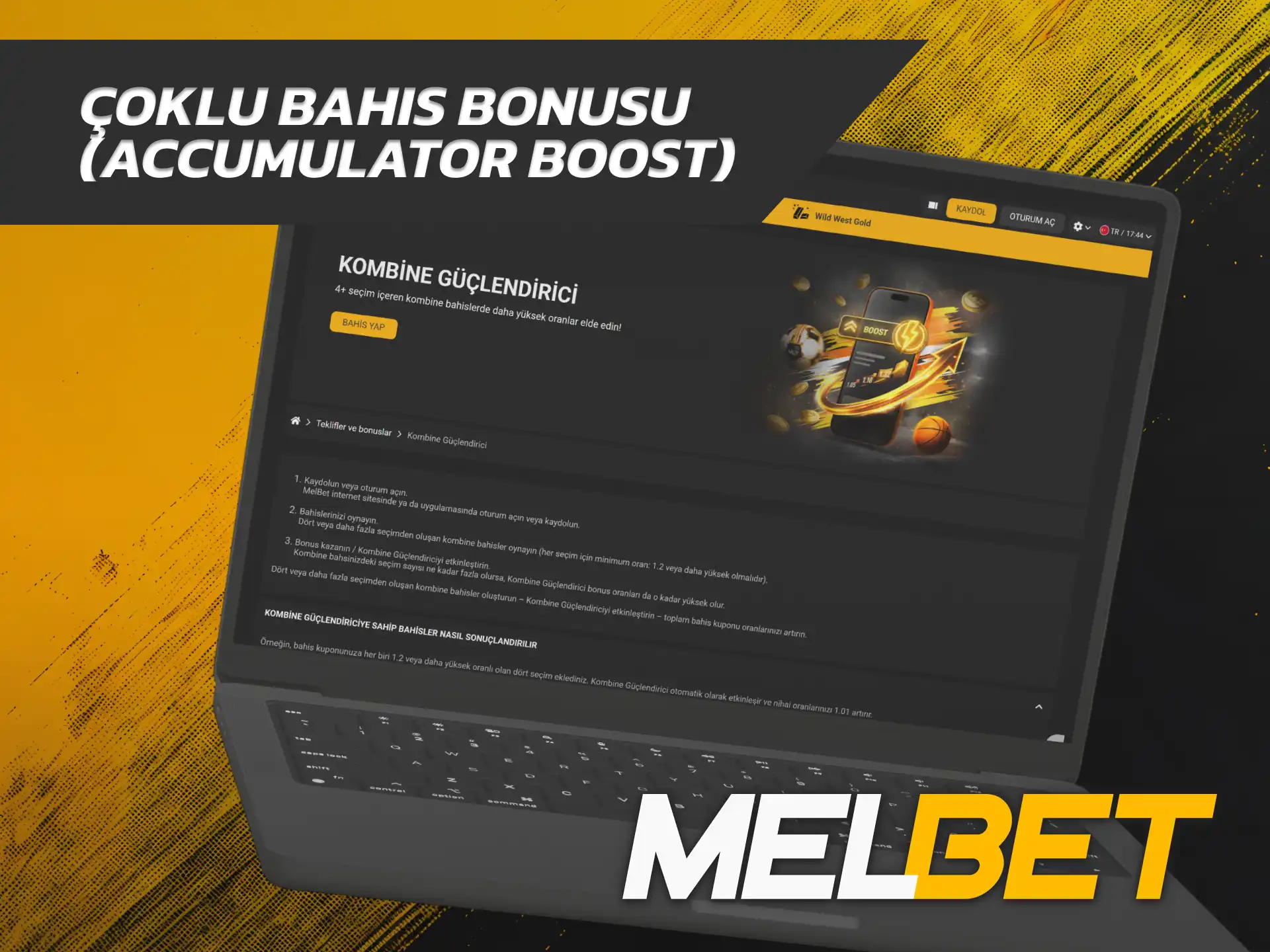 Kombine kupon oranlarınızı artırmak üzere Melbet Spor Bonuslar ayrıcalığını kullanın.