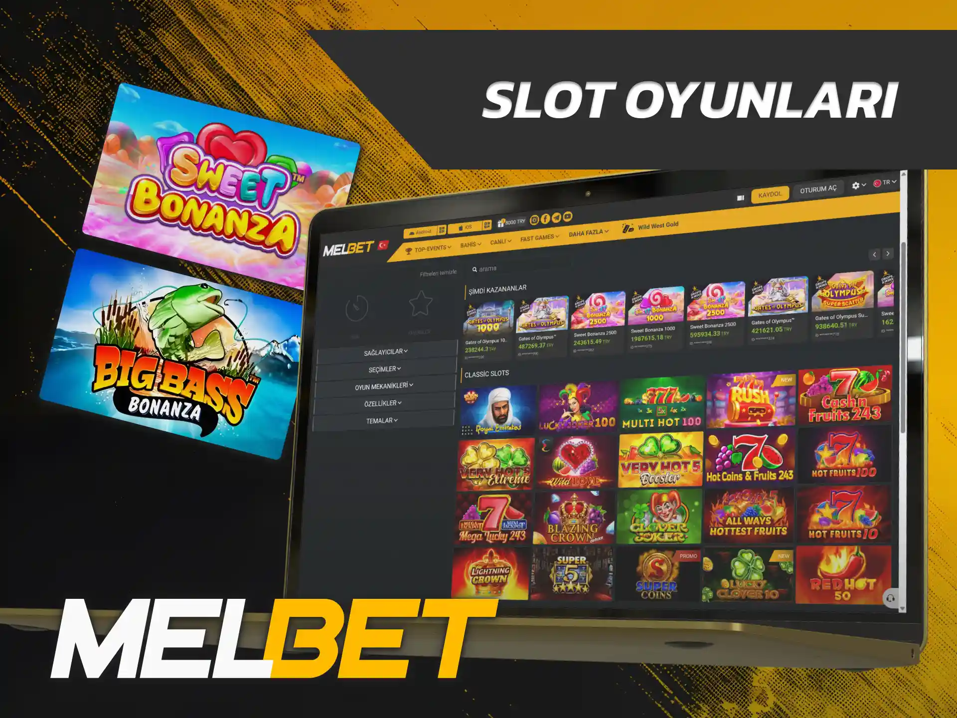 Yüksek kazançlı video makaralarını döndürmek için Melbet Casino Slot Oyunları oynayın.