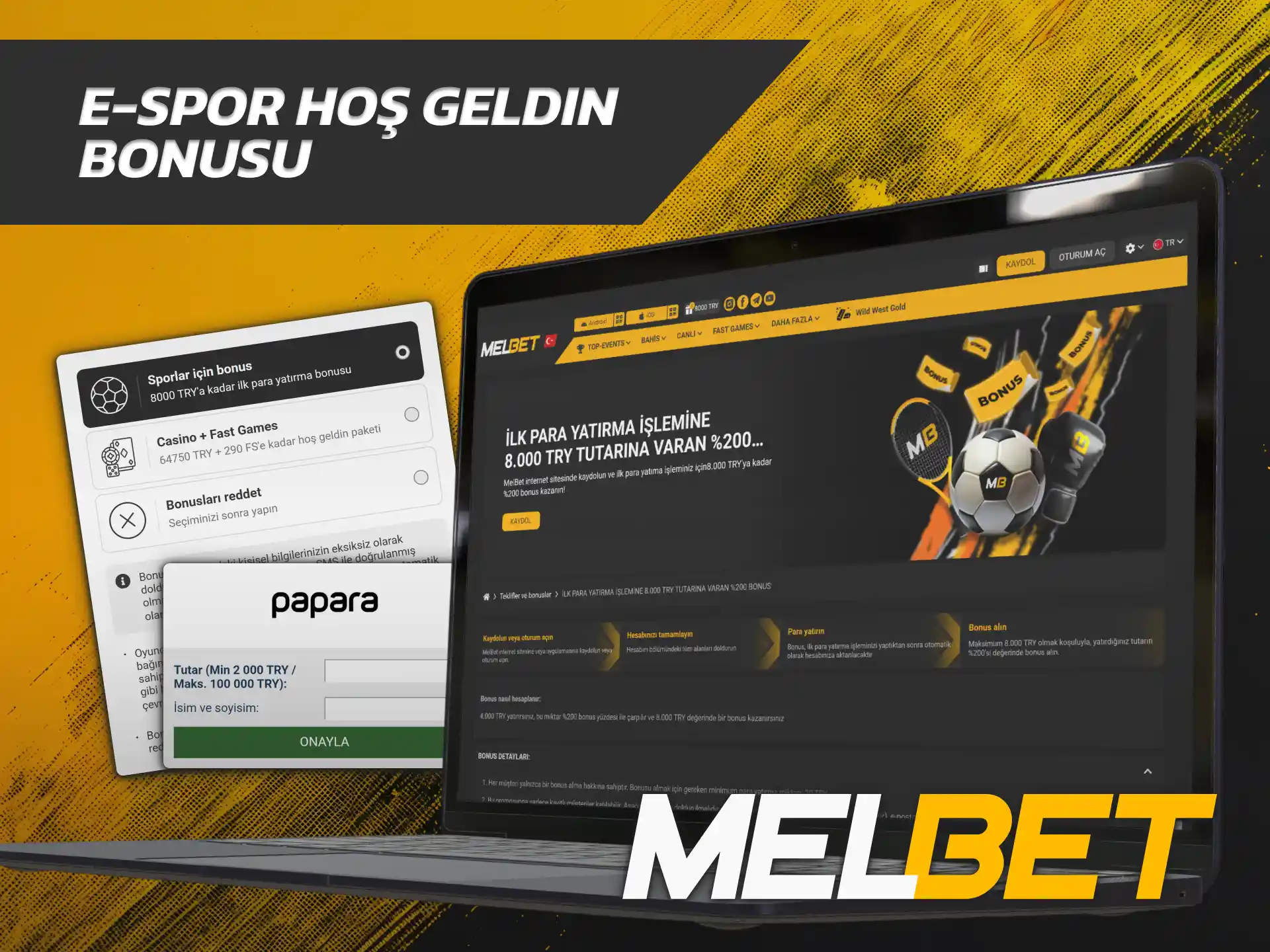 Ekstra dijital maç bakiyesi kazanmak üzere Melbet E-Spor bonus paketini alın.