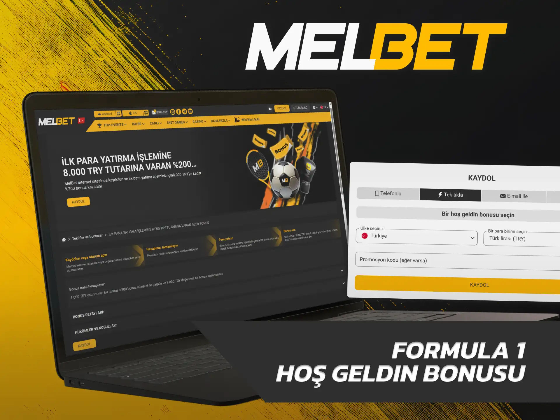 Yarış tahminlerinde ekstra bakiye kazanmak için Melbet Formula 1 bonusunu alın.