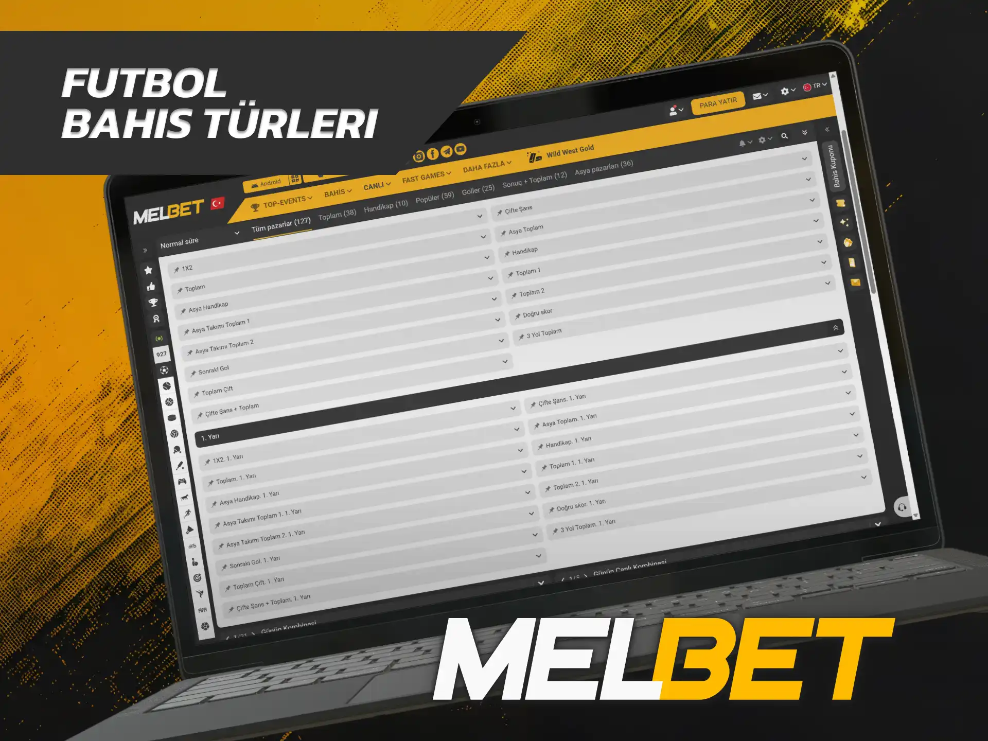 Farklı kupon ve oran seçeneklerini keşfetmek için Melbet Futbol bültenini açın.
