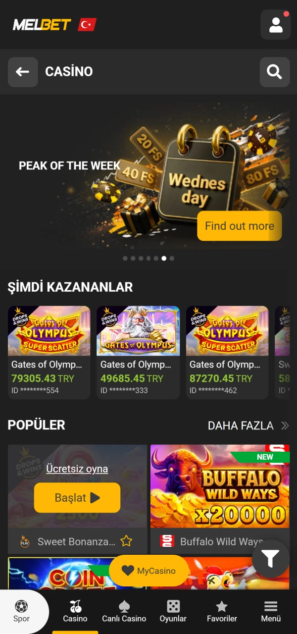 Kupon ve casino oyunlarını başlatın Melbet Hoş Geldin Bonusu ile.
