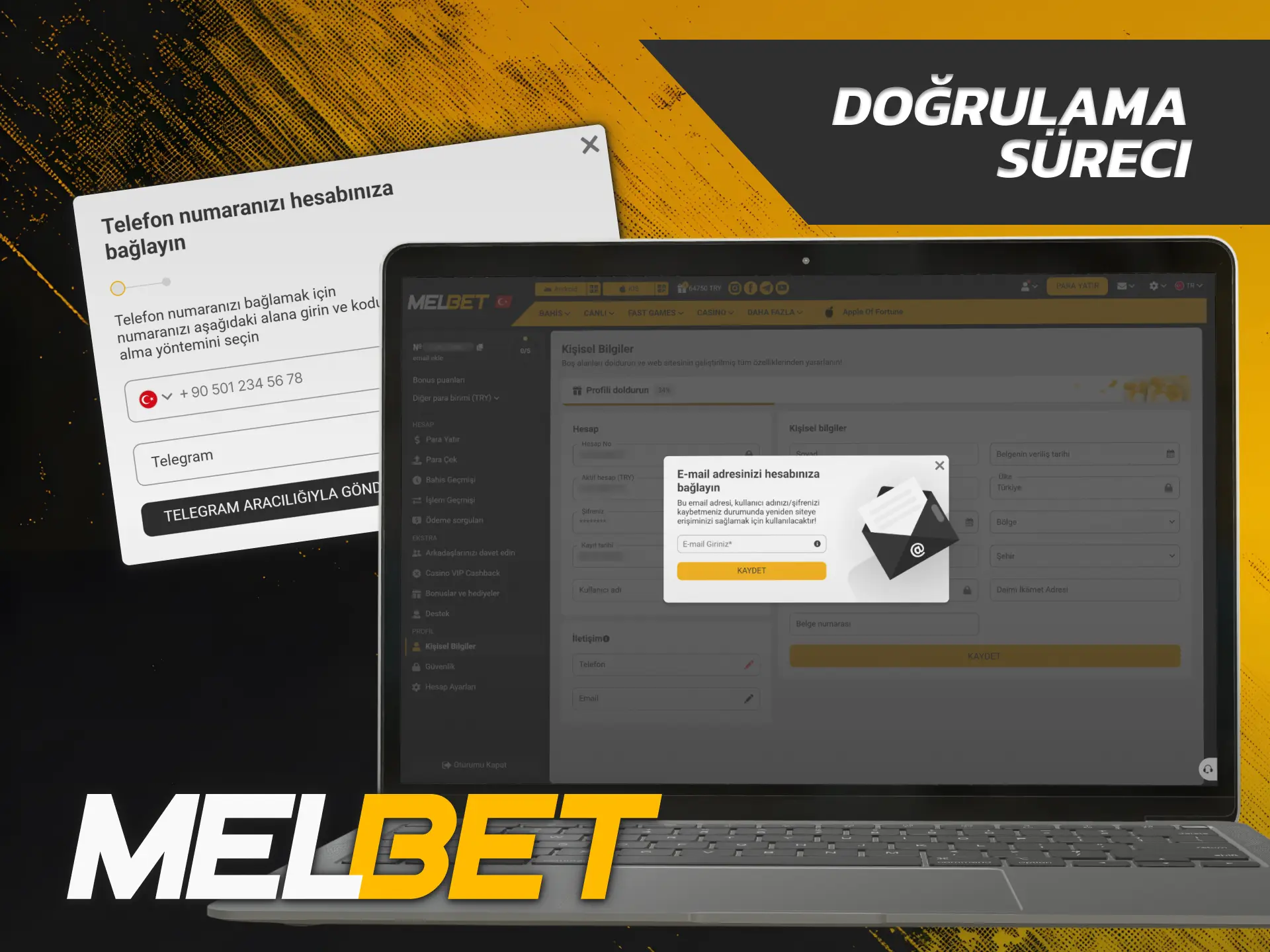 Belge onay prosedürünü hemen tamamlamak için Melbet Kayıt profilinizi açın.