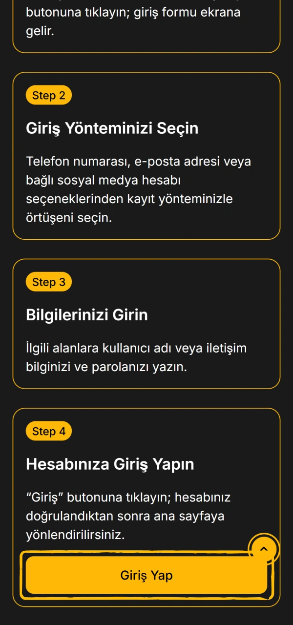 Oturum açma alanını başlatmak için Melbet Kayıt panelini açın.