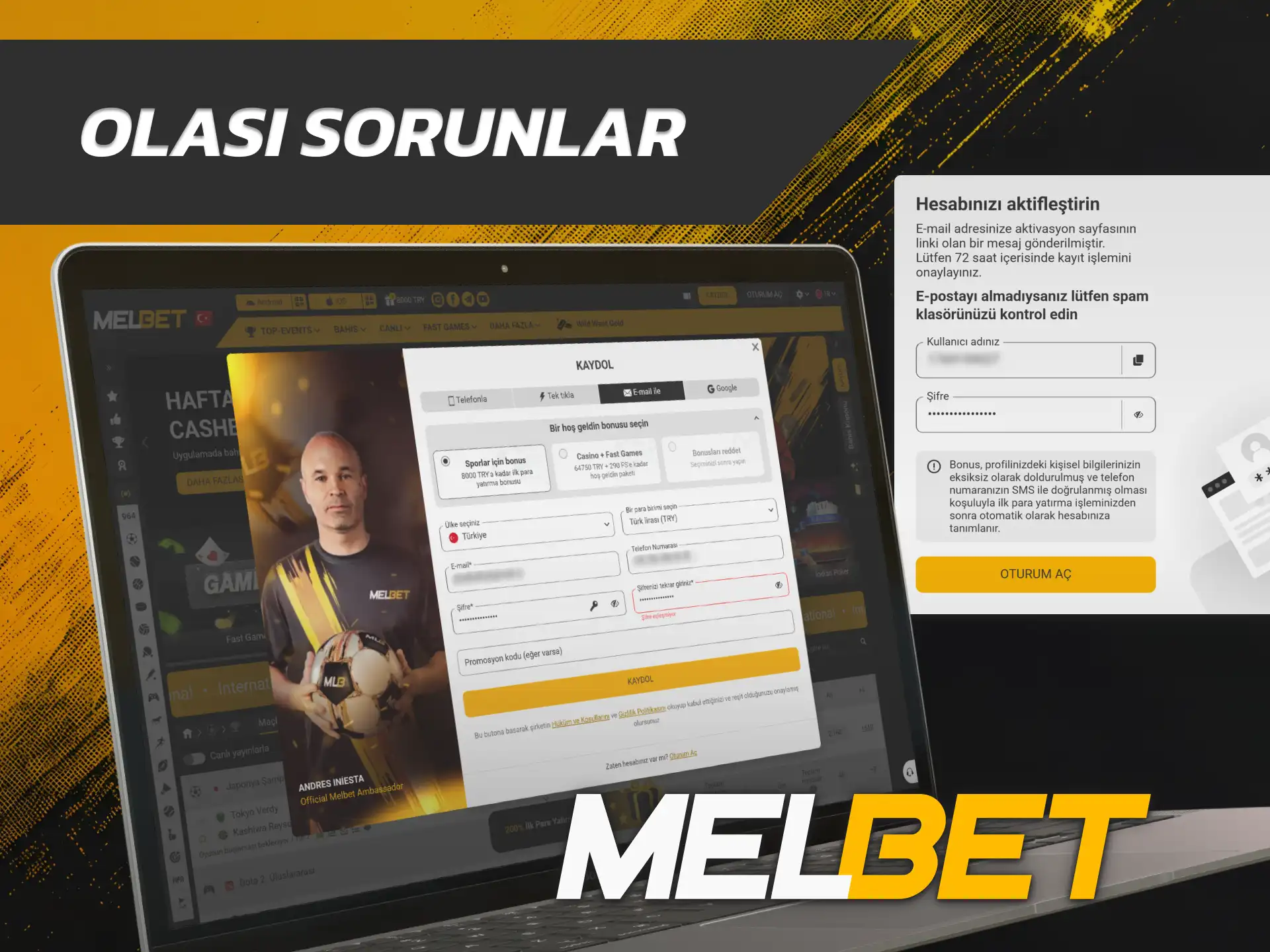 Form hatalarını hızlıca çözmek için Melbet Kayıt yardım metinlerini okuyun.