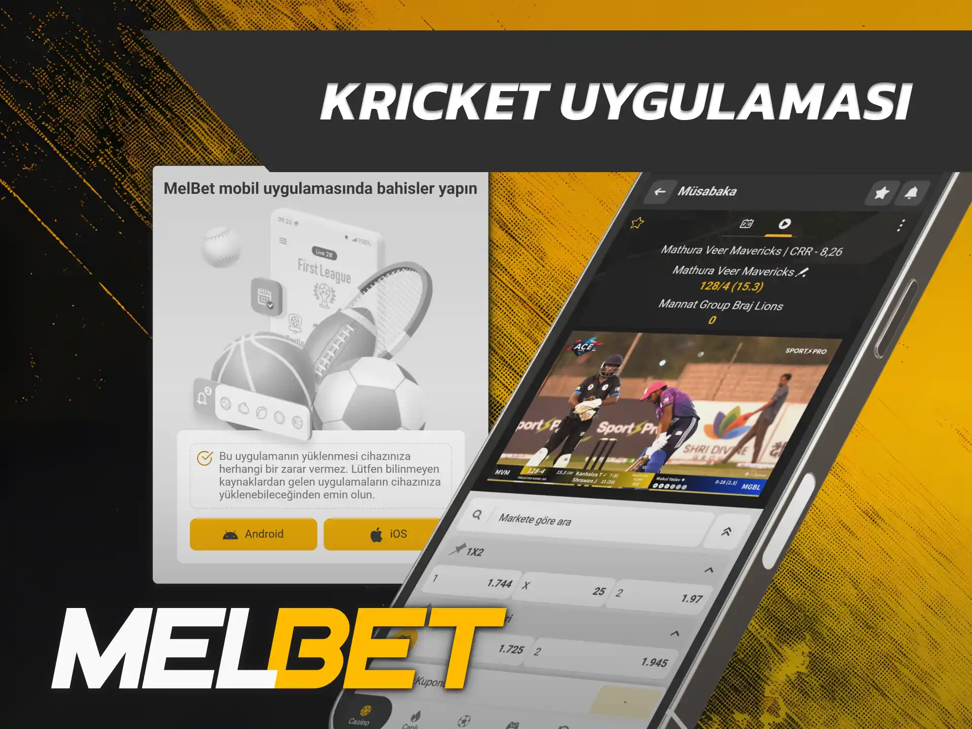 Uluslararası test serisi maçlarına kupon yapmak için Melbet Kriket uygulamasını indirin.