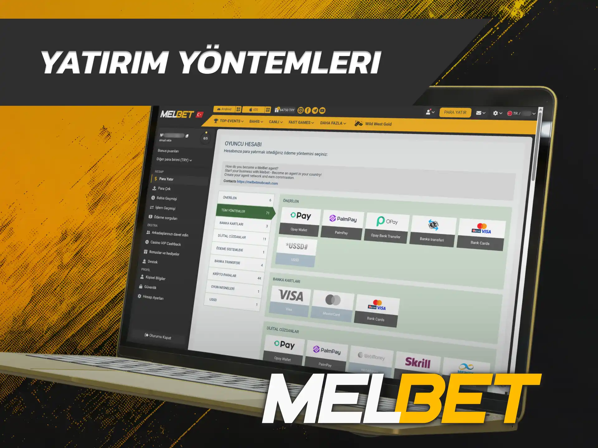 Yerel bankacılık kanallarını görmek için Melbet Ödeme Yöntemleri listesini inceleyin.