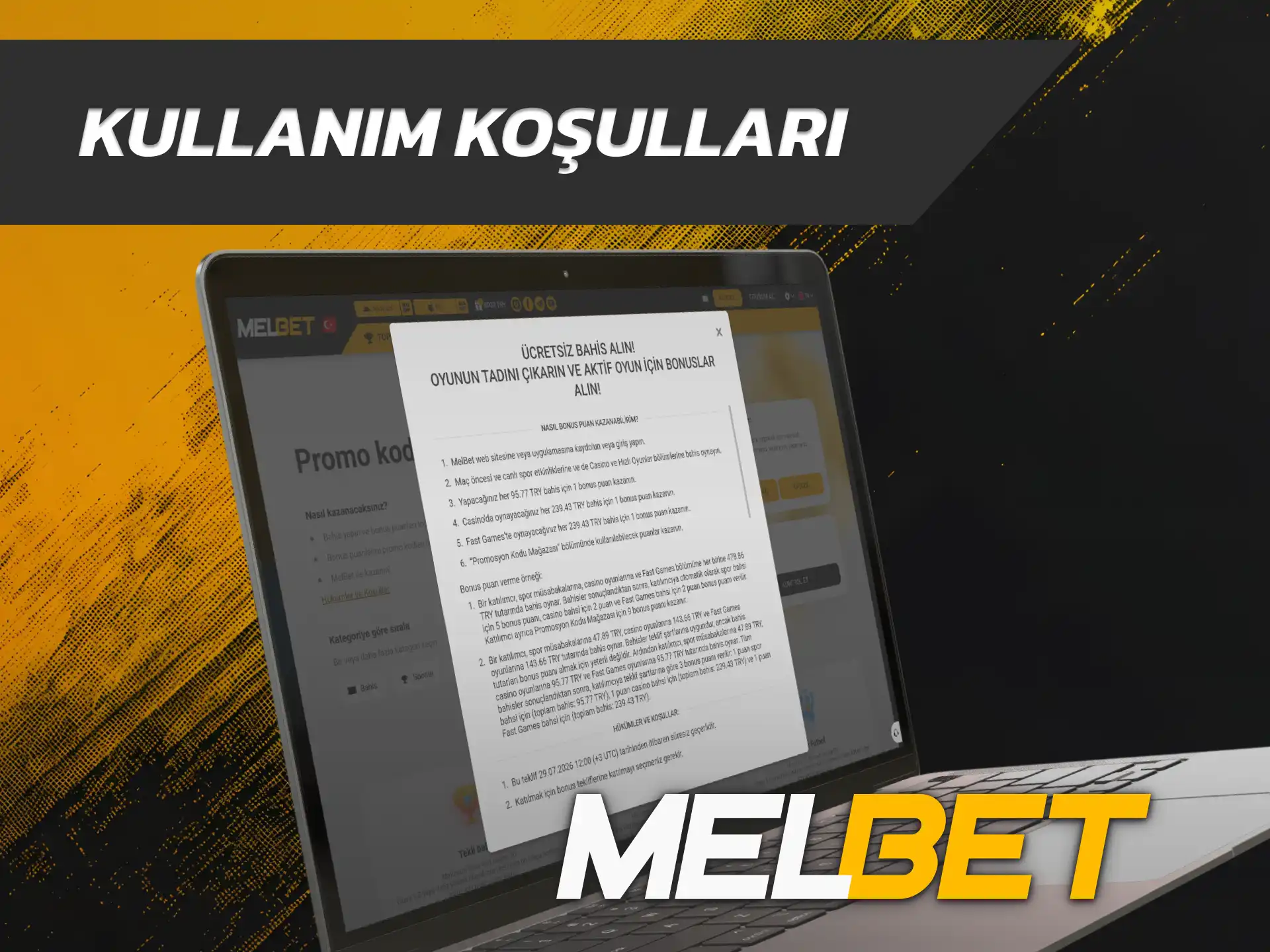 Kupon aktivasyon şartlarını öğrenmek için Melbet Promosyon Kodu kurallarını okuyun.