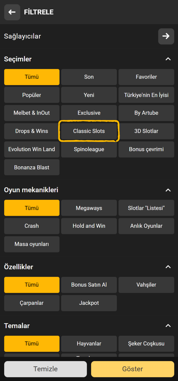 Zengin seçenekleri incelemek adına Melbet slot oyunlarına özel lobiye geçin.
