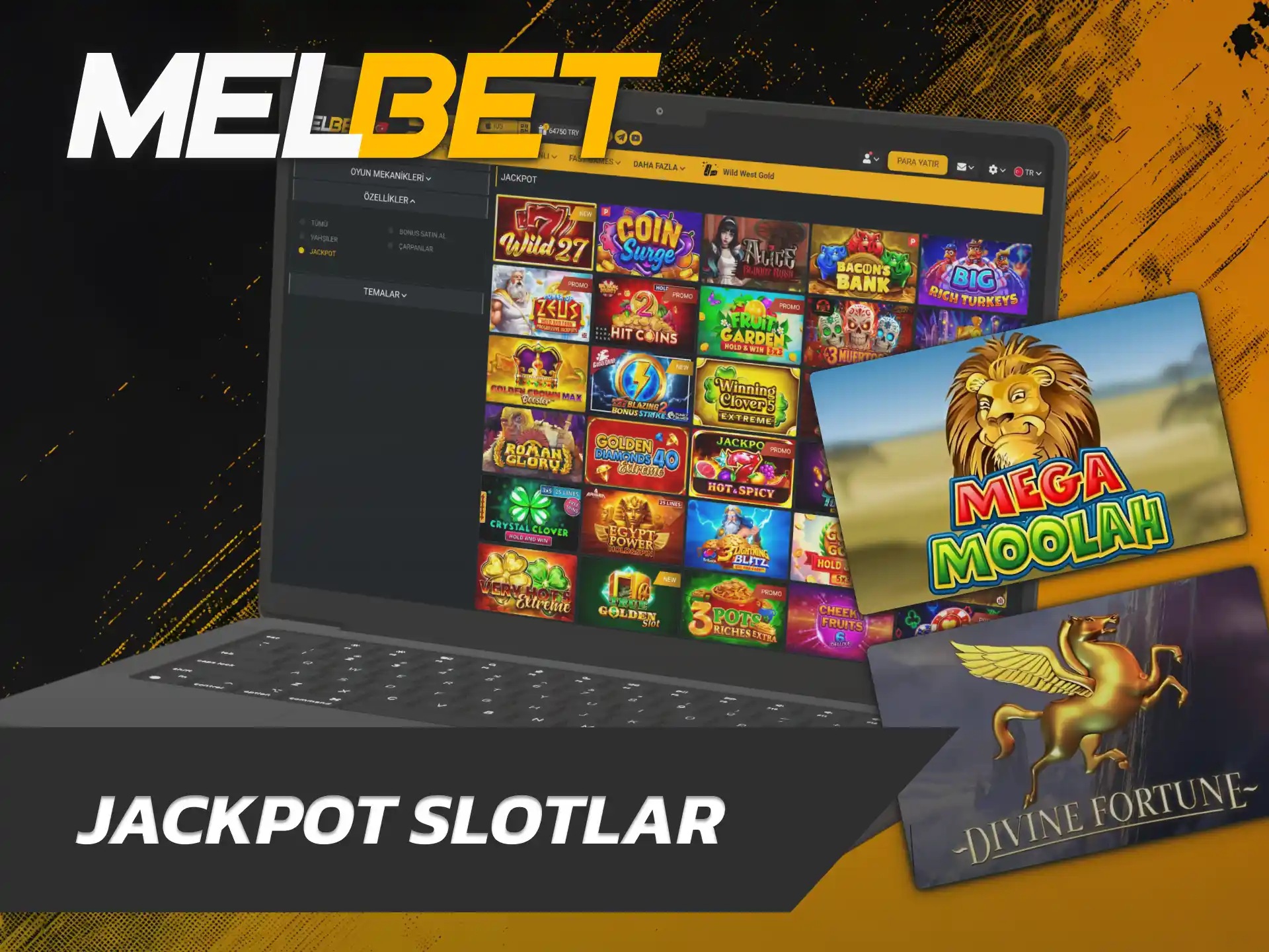Büyük havuz ödüllerini yakalamak için Melbet Jackpot Slotlar makinelerini döndürün.