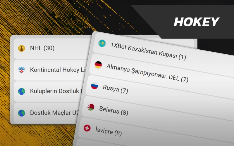 Periyot gol sayılarını tahmin edin Hokey branşında Melbet Spor.