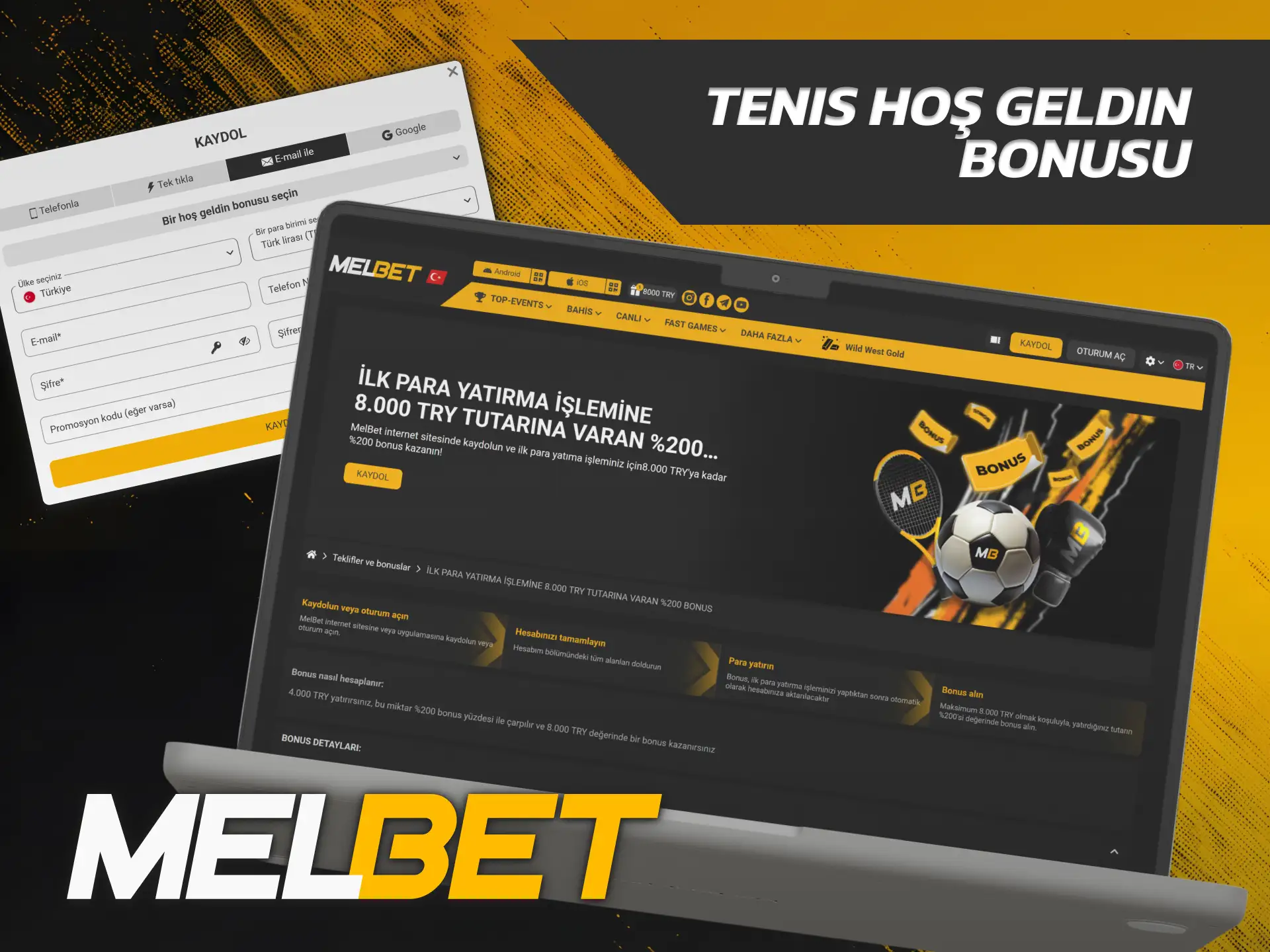 Ekstra maç bakiyesi kazanmak üzere Melbet Tenis hoş geldin paketini alın.