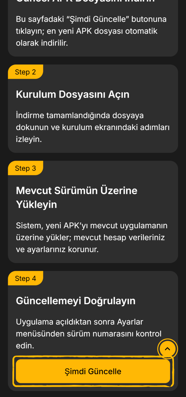 Yeni indirme paketini edinmek için Melbet Android APK sürümünü seçin.